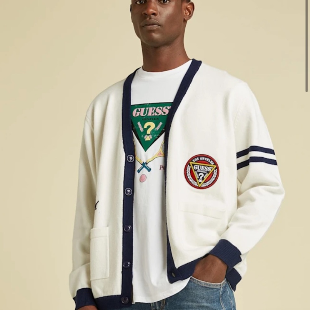 Guess originals logo cardigan